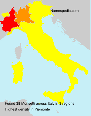 Surname Morisetti in Italy Surname Morisetti in Italy