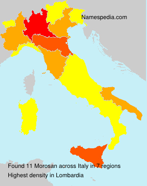 Surname Morosan in Italy Surname Morosan in Italy
