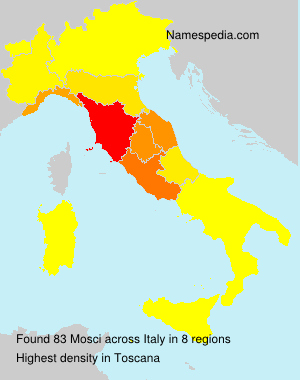 Surname Mosci in Italy Surname Mosci in Italy
