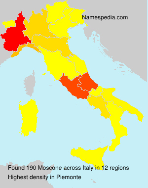 Surname Moscone in Italy Surname Moscone in Italy