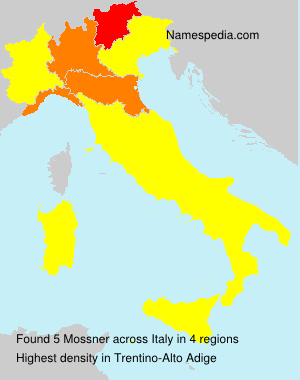 Surname Mossner in Italy Surname Mossner in Italy