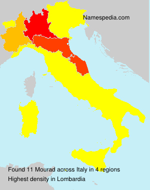 Surname Mourad in Italy Surname Mourad in Italy