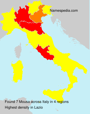Surname Mousa in Italy Surname Mousa in Italy