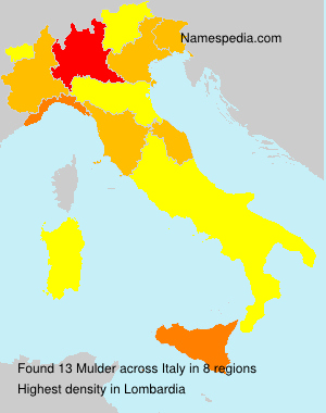 Surname Mulder in Italy Surname Mulder in Italy