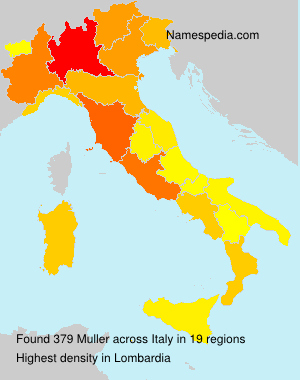Surname Muller in Italy Surname Muller in Italy