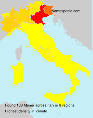 Surname Muner in Italy Surname Muner in Italy