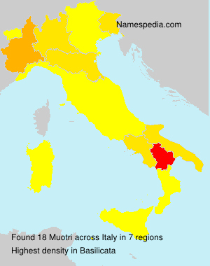 Surname Muotri in Italy Surname Muotri in Italy