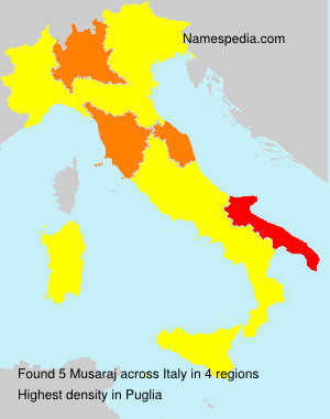 Surname Musaraj in Italy Surname Musaraj in Italy