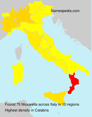 Surname Musarella in Italy Surname Musarella in Italy