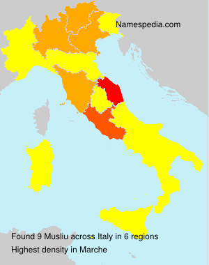 Surname Musliu in Italy Surname Musliu in Italy