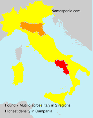 Surname Mutillo in Italy Surname Mutillo in Italy