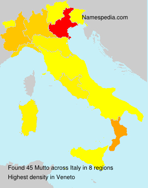 Surname Mutto in Italy Surname Mutto in Italy