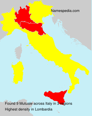 Surname Mutuale in Italy Surname Mutuale in Italy