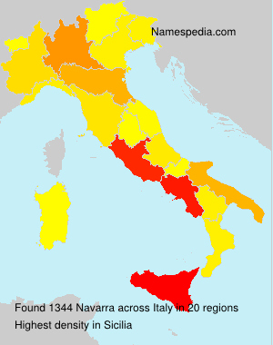 Surname Navarra in Italy Surname Navarra in Italy