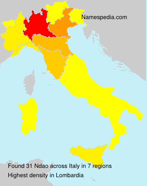 Surname Ndao in Italy Surname Ndao in Italy