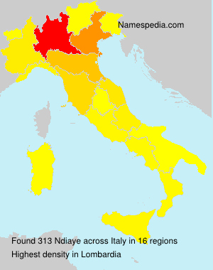 Surname Ndiaye in Italy Surname Ndiaye in Italy