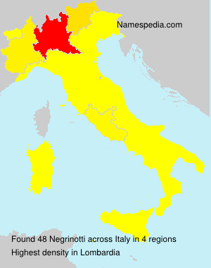 Surname Negrinotti in Italy Surname Negrinotti in Italy