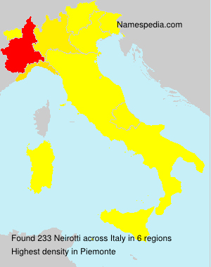 Surname Neirotti in Italy