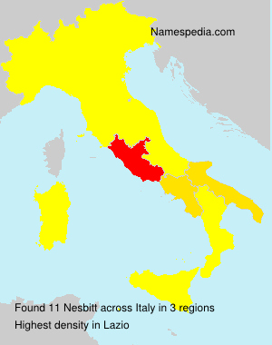 Surname Nesbitt in Italy Surname Nesbitt in Italy
