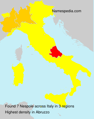 Surname Nespole in Italy Surname Nespole in Italy