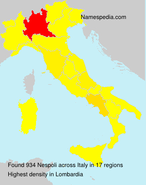 Surname Nespoli in Italy Surname Nespoli in Italy