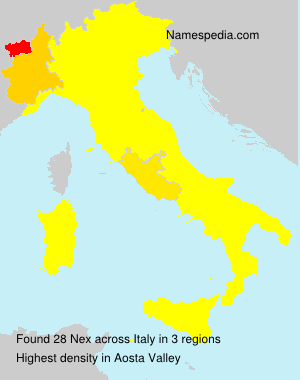 Surname Nex in Italy Surname Nex in Italy