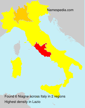 Surname Niagne in Italy Surname Niagne in Italy
