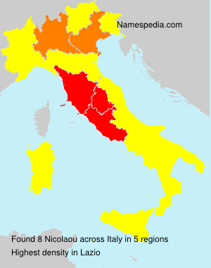Surname Nicolaou in Italy Surname Nicolaou in Italy