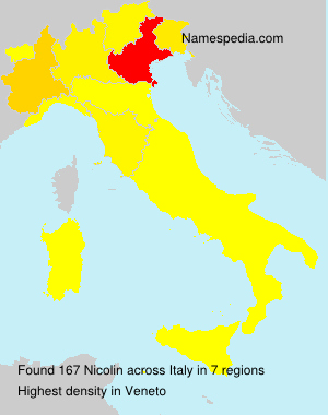 Surname Nicolin in Italy Surname Nicolin in Italy
