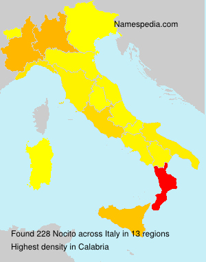 Surname Nocito in Italy Surname Nocito in Italy