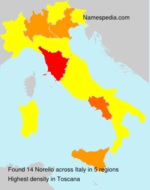 Surname Norello in Italy Surname Norello in Italy