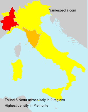 Surname Notta in Italy