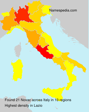 Surname Novac in Italy Surname Novac in Italy