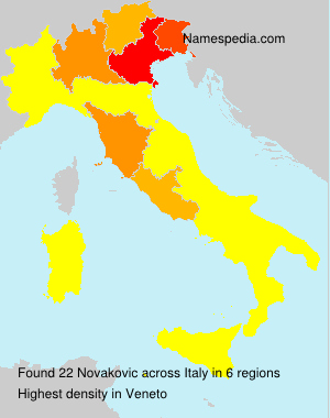 Surname Novakovic in Italy Surname Novakovic in Italy