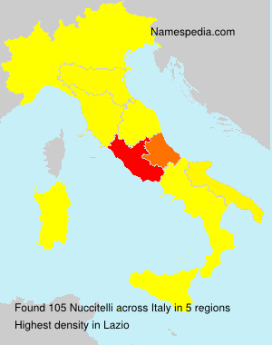 Surname Nuccitelli in Italy