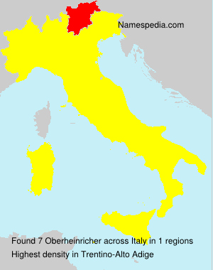 Surname Oberheinricher in Italy Surname Oberheinricher in Italy