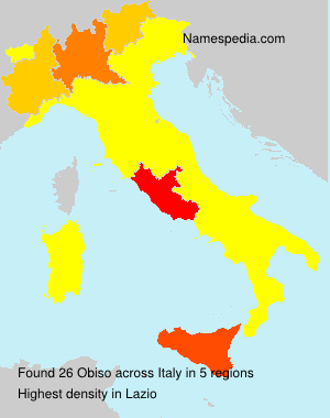 Surname Obiso in Italy Surname Obiso in Italy