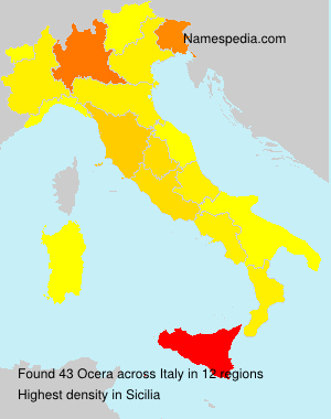 Surname Ocera in Italy Surname Ocera in Italy