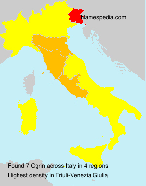 Surname Ogrin in Italy Surname Ogrin in Italy