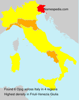 Surname Ojog in Italy Surname Ojog in Italy