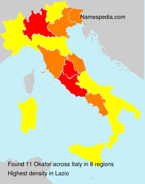 Surname Okafor in Italy Surname Okafor in Italy