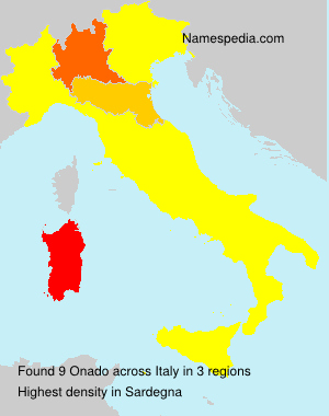 Surname Onado in Italy