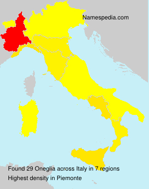 Surname Oneglia in Italy