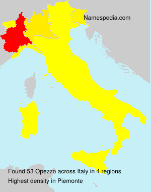 Surname Opezzo in Italy