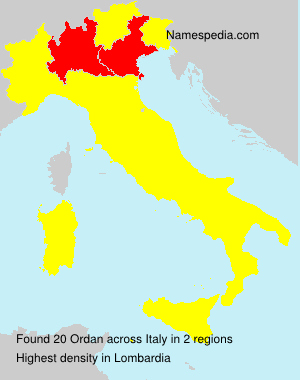 Surname Ordan in Italy Surname Ordan in Italy