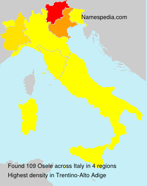 Surname Osele in Italy Surname Osele in Italy