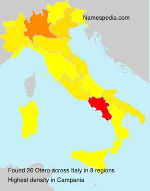 Surname Otero in Italy Surname Otero in Italy