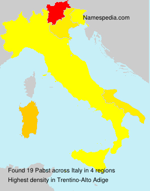 Surname Pabst in Italy Surname Pabst in Italy
