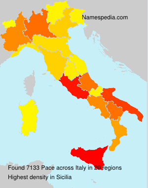 Surname Pace in Italy Surname Pace in Italy