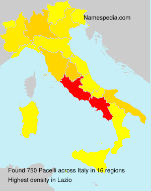Surname Pacelli in Italy Surname Pacelli in Italy